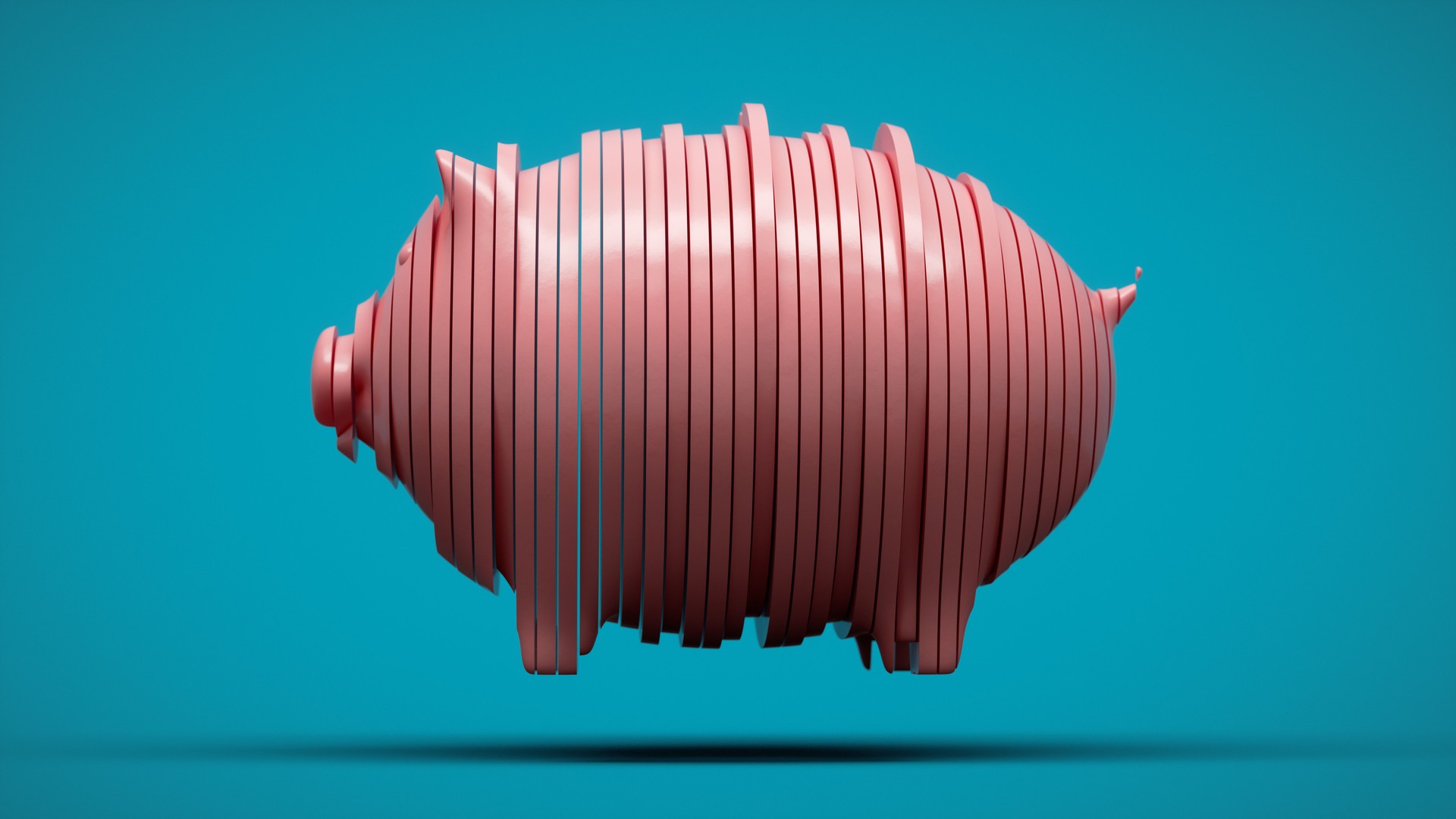 Abstract Layered Piggy Bank For Financial and Economic Concepts